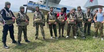 Казачья молодёжь — участники военно-полевых сборов «Небесный купол»