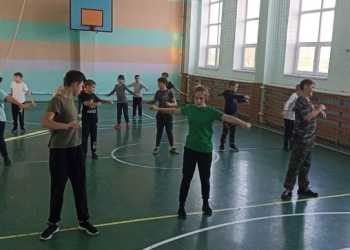 Спортивная тренировка для казачат Крымского района