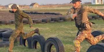 В станице Брюховецкой прошло очередное занятие с воспитанниками военно-спортивного казачьего клуба «Ратник»
