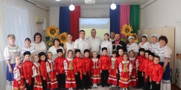 Председатель Союза казачьей молодёжи Владислав Кириченко с рабочим визитом посетил детский сад Щербиновского района