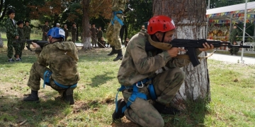 Курганинские казачата прошли курс молодого бойца