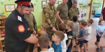 Участники СВО посетили казачий детский сад города Сочи