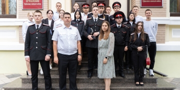 Встреча со студентами казачьей сотни Северо-Кавказского техникума "Знание"