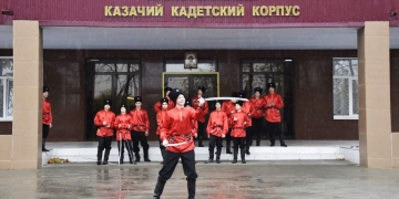 Кропоткинские кадеты приняли участие в состязаниях по фланкировке