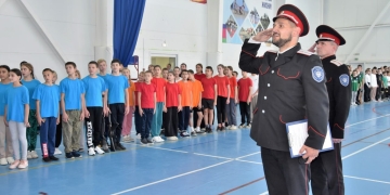 Для абинских казачат прошла ежегодная районная спартакиада по общей военной подготовке