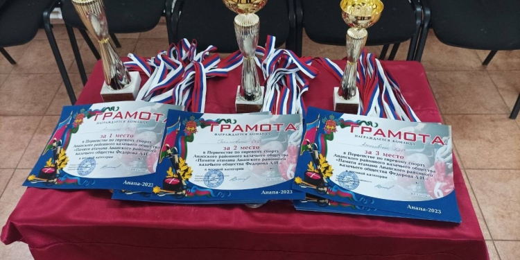 Казачья молодежь участвует в спортивных соревнованиях