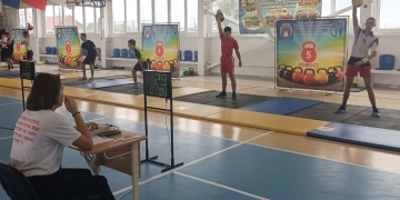 Курганинские кадеты приняли участие в фестивале по гиревому спорту