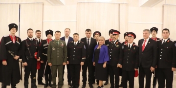 Председатель Союза казачьей молодежи Кубани посетил отчетный сбор Таманского казачьего отдела