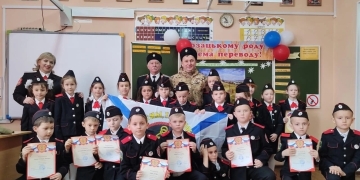 Казаки посетили школу в Тихорецке