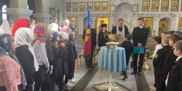 В Абинске состоялось посвящение в казачата