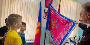 Казачата посетили штаб Кореновского РКО