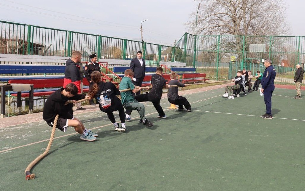 В Славянском районе провели спортивное мероприятие для казачьей молодежи